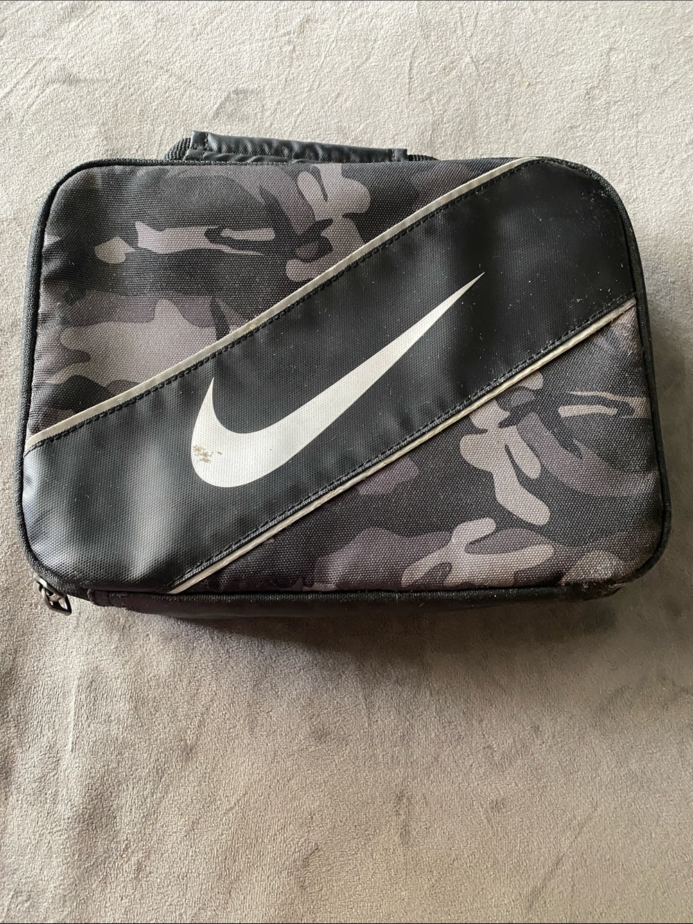 Nike Black Gray Camo lunchbox